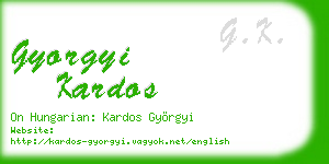 gyorgyi kardos business card