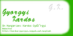 gyorgyi kardos business card